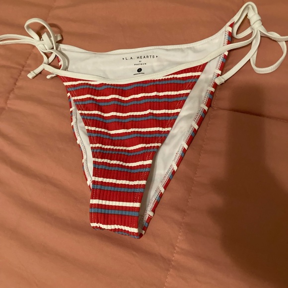 Pac Sun LA Hearts Red Bikini Bottoms - Picture 1 of 3